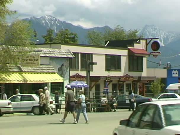 Invermere cidade rua — Vídeo de Stock