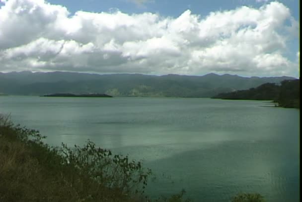 Lago en bosque tropical — Vídeo de stock