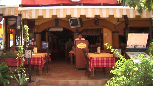 Restoran di kota Cancun — Stok Video