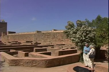 Granada'da Alhambra kale görünümü