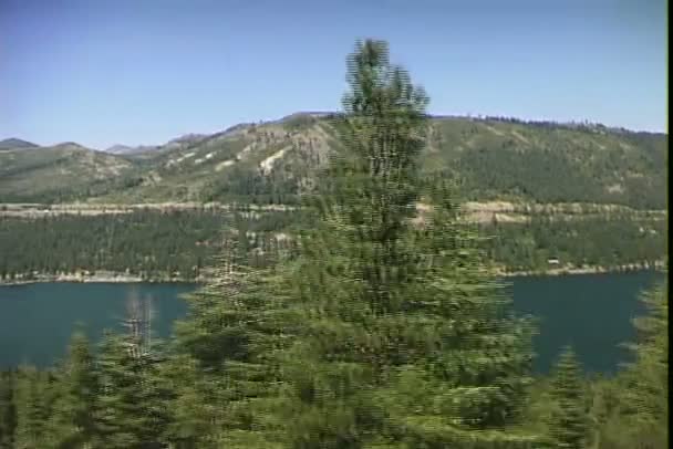 Donner Lake in Californië — Stockvideo