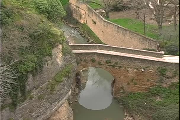 Ronda Puente romano antiguo — Vídeos de Stock