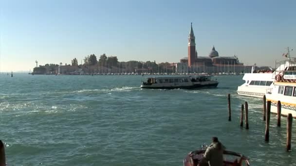 San giorgio maggiore eiland in Venetië — Stockvideo