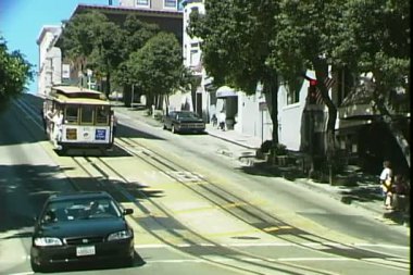 San Francisco 'da kablolu araba.