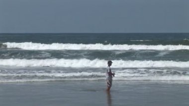 Balıkçı okyanus plaj