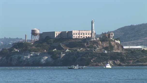 Île d'Alcatraz avec prison à San Francisco — Video