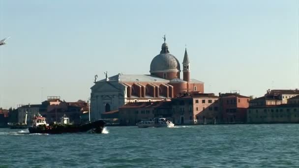Venedik'te San giorgio maggiore Adası — Stok video