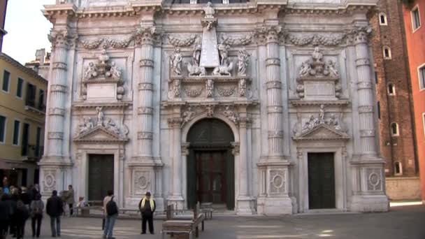 Βενετία εκκλησία στην Ιταλία — Αρχείο Βίντεο