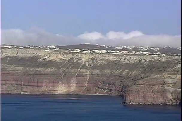 Caldera Cliff i Grekland — Stockvideo