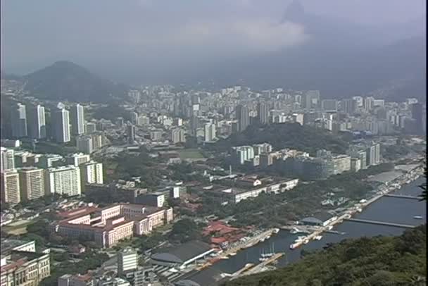 Utsikt över Rio de Janeiro city — Stockvideo