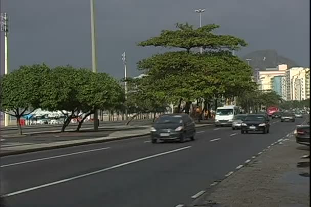 Avenida atlantica am meer in rio de janeiro — Stockvideo