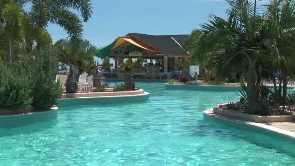 Piscina Resort no Caribe — Vídeo de Stock