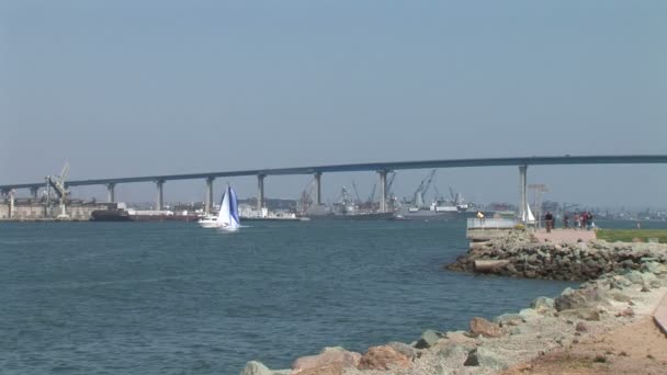 Coronado Bridge in San Diego — Stock Video