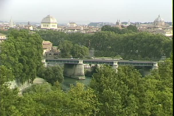 Ponte de Roma na Itália — Vídeo de Stock