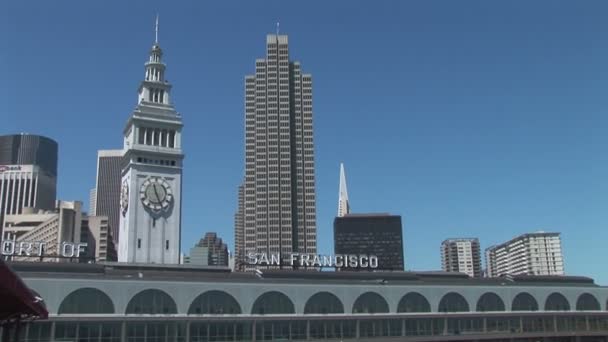 Puerto y horizonte de San Francisco — Vídeo de stock