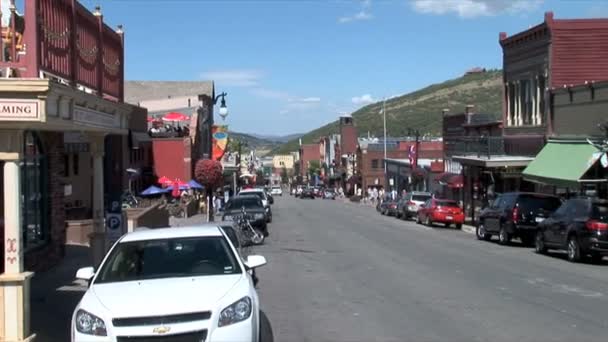 Rua principal em Park City — Vídeo de Stock