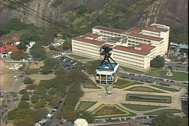 Cabel cars en Río de Janeiro — Vídeo de stock