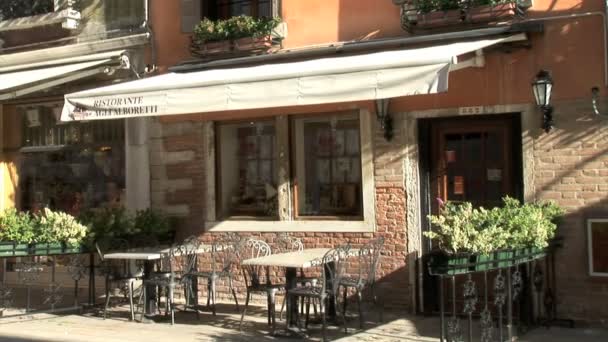 Venetië Restaurant in Italië — Stockvideo