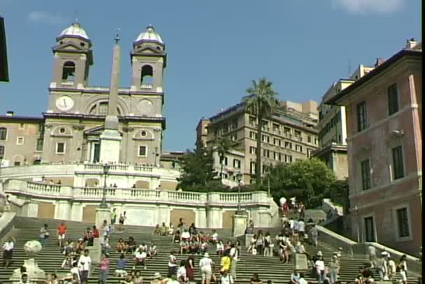 Piazza di Spagna a Roma — Video Stock