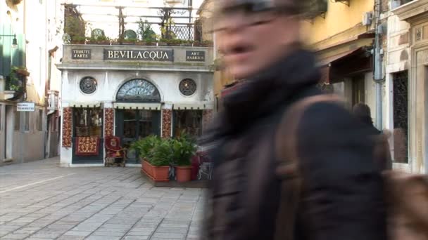 Venetië Cafe in Italië — Stockvideo