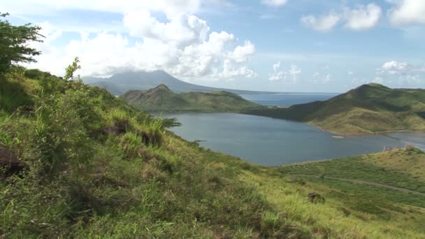 Península en isla caribeña — Vídeo de stock