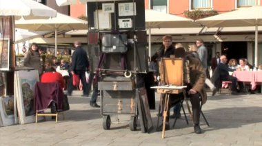 Venedik sokak sanatçı