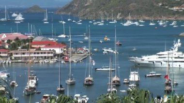 Gustavia Harbor Caribbean üzerinde