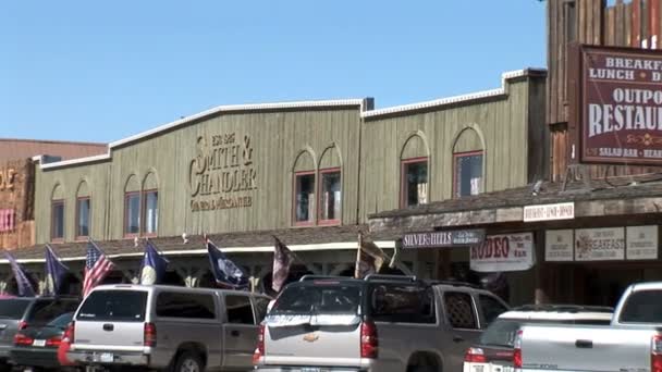 Tiendas en West Yellowstone city — Vídeos de Stock