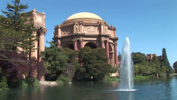 Palacio de Bellas Artes de San Francisco — Vídeo de stock