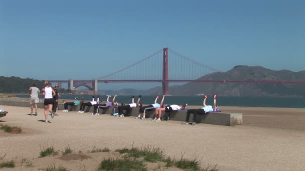 San Francisco 'daki Golden Gate Köprüsü — Stok video