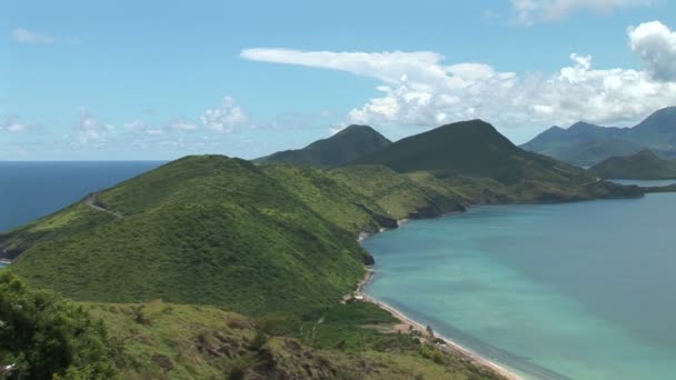 Peninsula on Caribbean island — Αρχείο Βίντεο