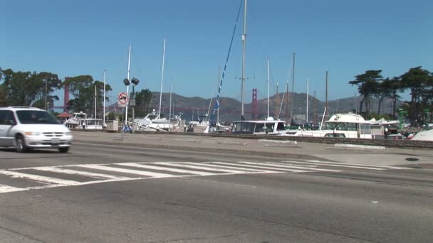 Traffic at marina in San Francisco — Αρχείο Βίντεο
