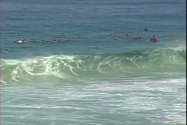 Salvaguardas Estagiários no Surf — Vídeo de Stock