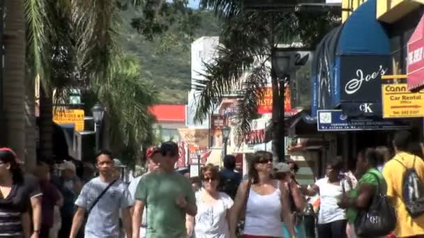 Philipsburg city på Sint Maarten ö — Stockvideo