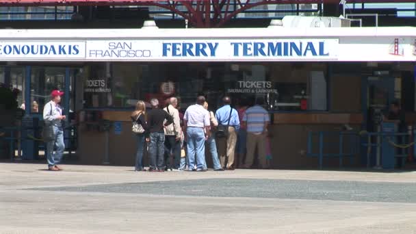 People in Ferry Terminal — Stock video