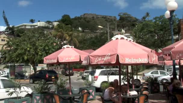 Кафе в Мариготе — стоковое видео