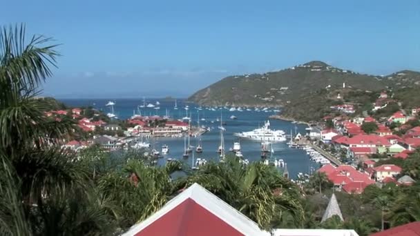 Gustavia Harbor on Caribbean — ストック動画