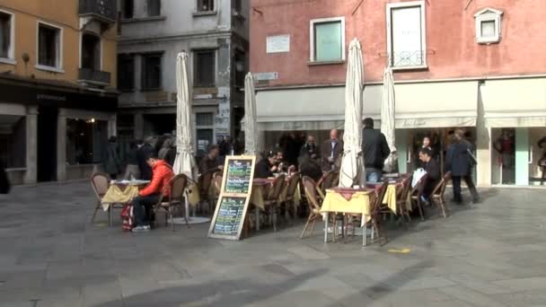 Venetië Cafe in Italië — Stockvideo