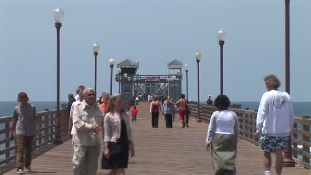 A San Diego-ban óceán Pier — Stock videók