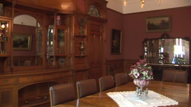 Craigdarroch Castle interior rumah — Stok Video