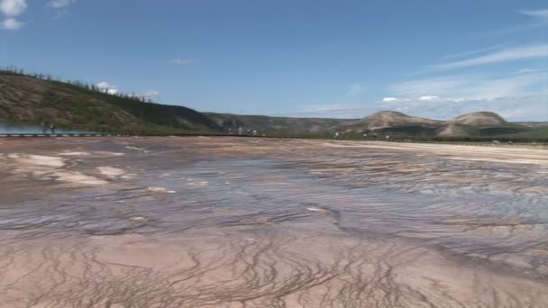 Passerella al campo di Geyser — Video Stock