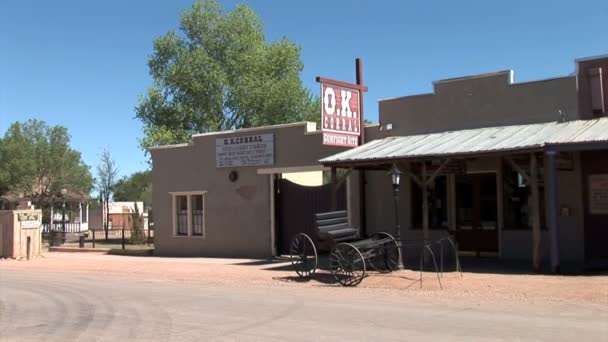 Ok Corral bár Tombstone városban — Stock videók