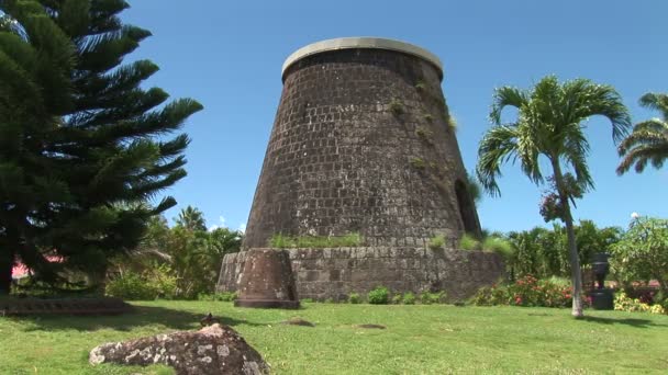 Sugar Mill on Caribbean — Stock video