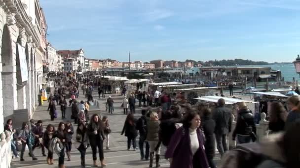Plaza en el Gran Canal de Venecia — Vídeo de stock