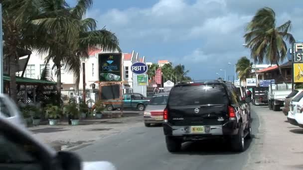 Traffic in Simpson Bay — ストック動画