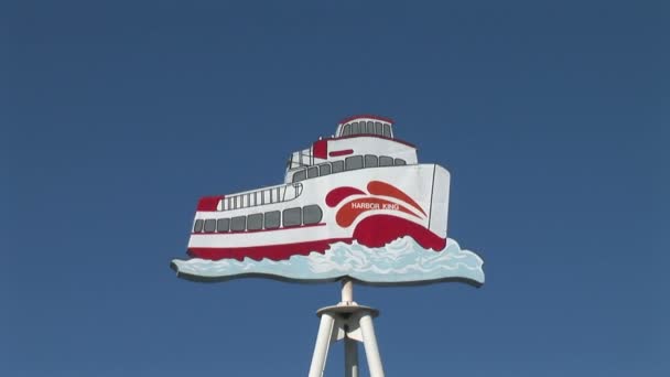 Red and White Ferries Sign — Αρχείο Βίντεο