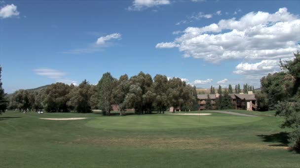 Campo de golfe em Park City — Vídeo de Stock