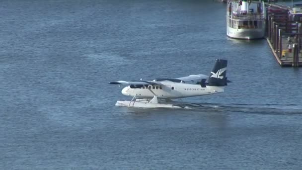Float Plane on water — Stock Video