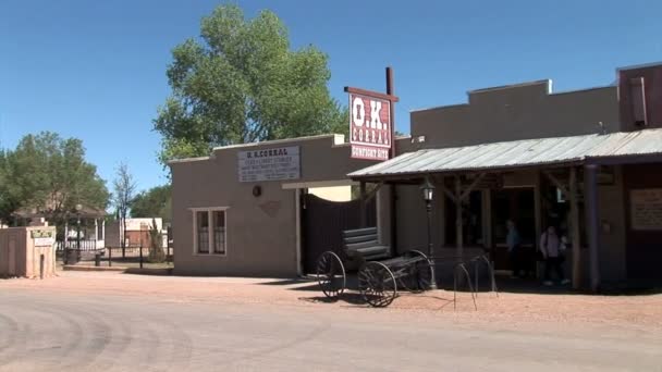 OK Corral bar in Tombstone city — Stock video