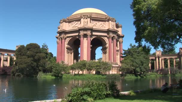 San Francisco 'daki Güzel Sanatlar Sarayı — Stok video